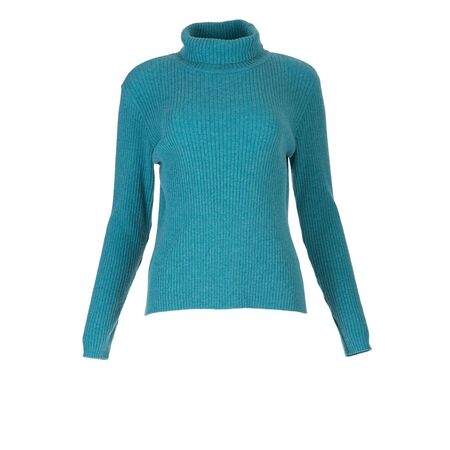 Dunque Damen Pullover Rolli reine Wolle