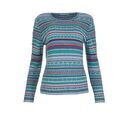 Dunque Damen Jacquard-Pullover blau-bunt L