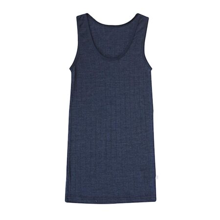 Joha Unterhemd Wolle/Seide Navy