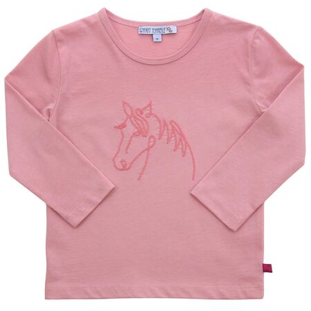 Enfant Terrible Kinder Langarmshirt Pferd hellrosa