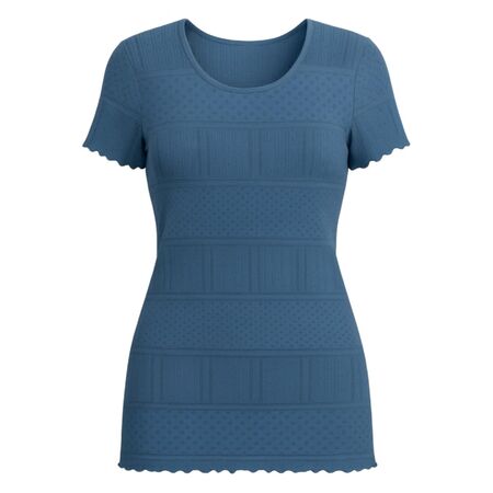 kokon zwo Damen Kurzarmshirt Ajour