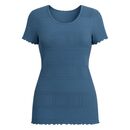 kokon zwo Damen Kurzarmshirt Ajour blaubeere 40/42