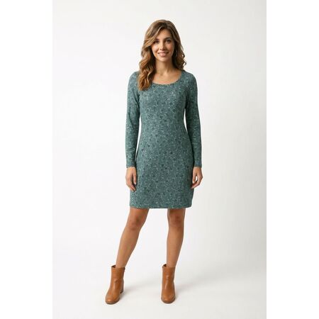 Damen Ballonkleid langarm Jersey kokon zwo