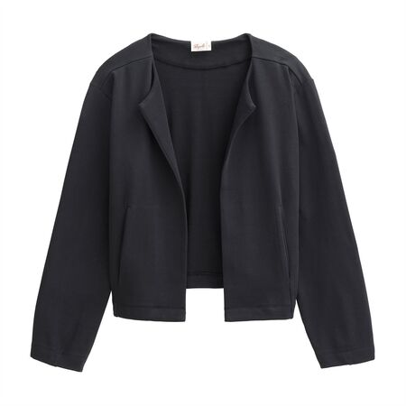 People Wear Organic Damen Jacke kurz Interlock schwarz