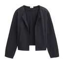 People Wear Organic Damen Jacke kurz Interlock schwarz