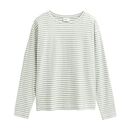 People Wear Organic Damen Shirt langarm salbei geringelt