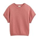 People Wear Organic Damen Pullover Strick kurzarm blass rot