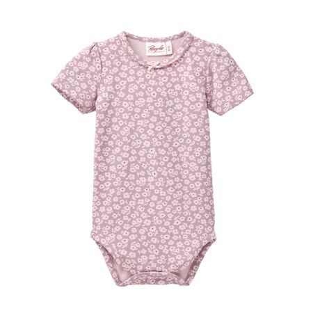 People Wear Organic Baby Body kurzarm dunkelmalve Veilchen