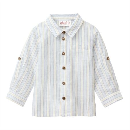 People Wear Organic Baby Hemd langarm hellblau gestreift