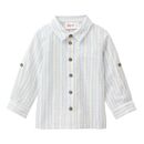 People Wear Organic Baby Hemd langarm hellblau gestreift
