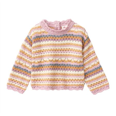 People Wear Organic Baby Pullover Strick bunt geringelt