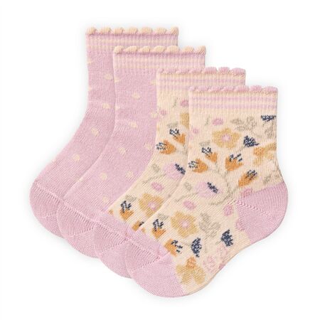 People Wear Organic Baby Socken 2er-Pack malve mix