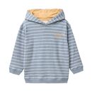 People Wear Organic Kinder Pullover Kapuze Sweat blaugrau geringelt