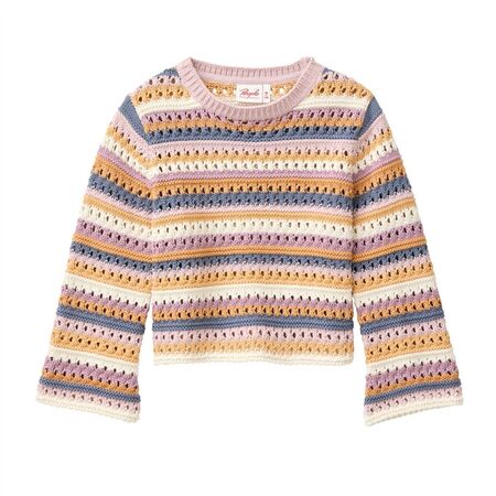 People Wear Organic Kinder Pullover Strick bunt geringelt