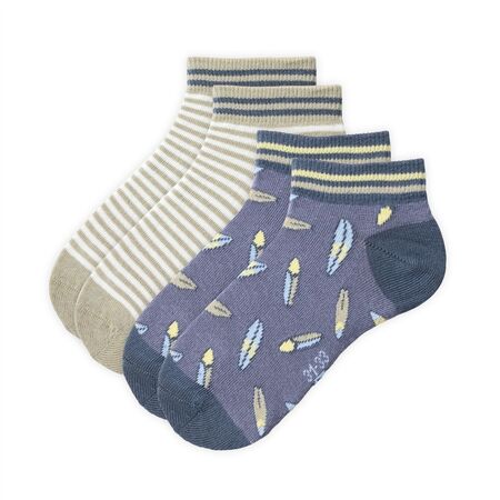 People Wear Organic Kinder Socken Sneaker 2er-Pack bunt...