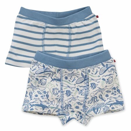 People Wear Organic Kinder Boxershorts 2er-Pack blau mix