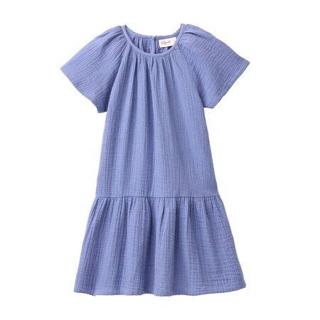 People Wear Organic Kinder Kleid Musselin atlantik