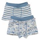 People Wear Organic Kinder Boxershorts 2er-Pack blau mix 98