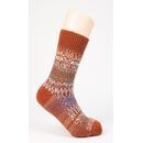 Hirsch Natur Damen/Herren Socken Norweger Sternenmuster