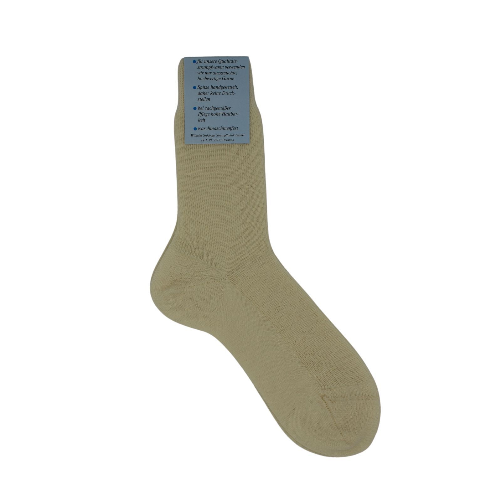 Grdo Damen/Herren Kurzsocke reine Wolle rohwei 41-42