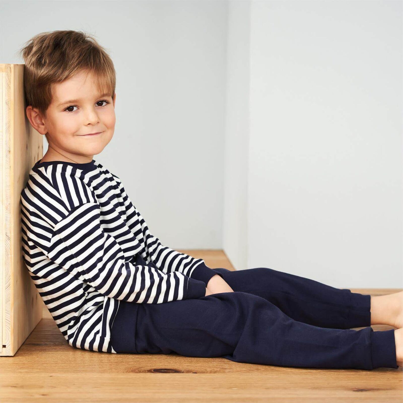 ELEPHANT Schlafanzug navy/white 104