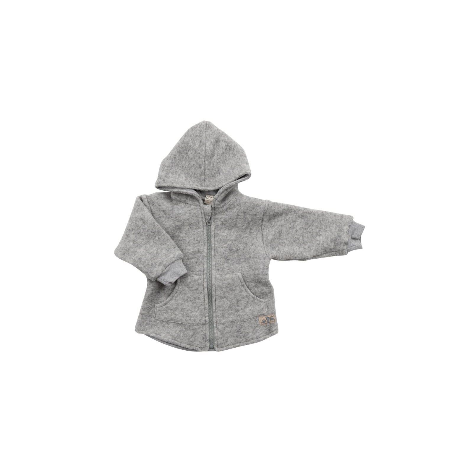 Lilano Baby/Kinder Kapuzenjacke Wollfilz grau 116