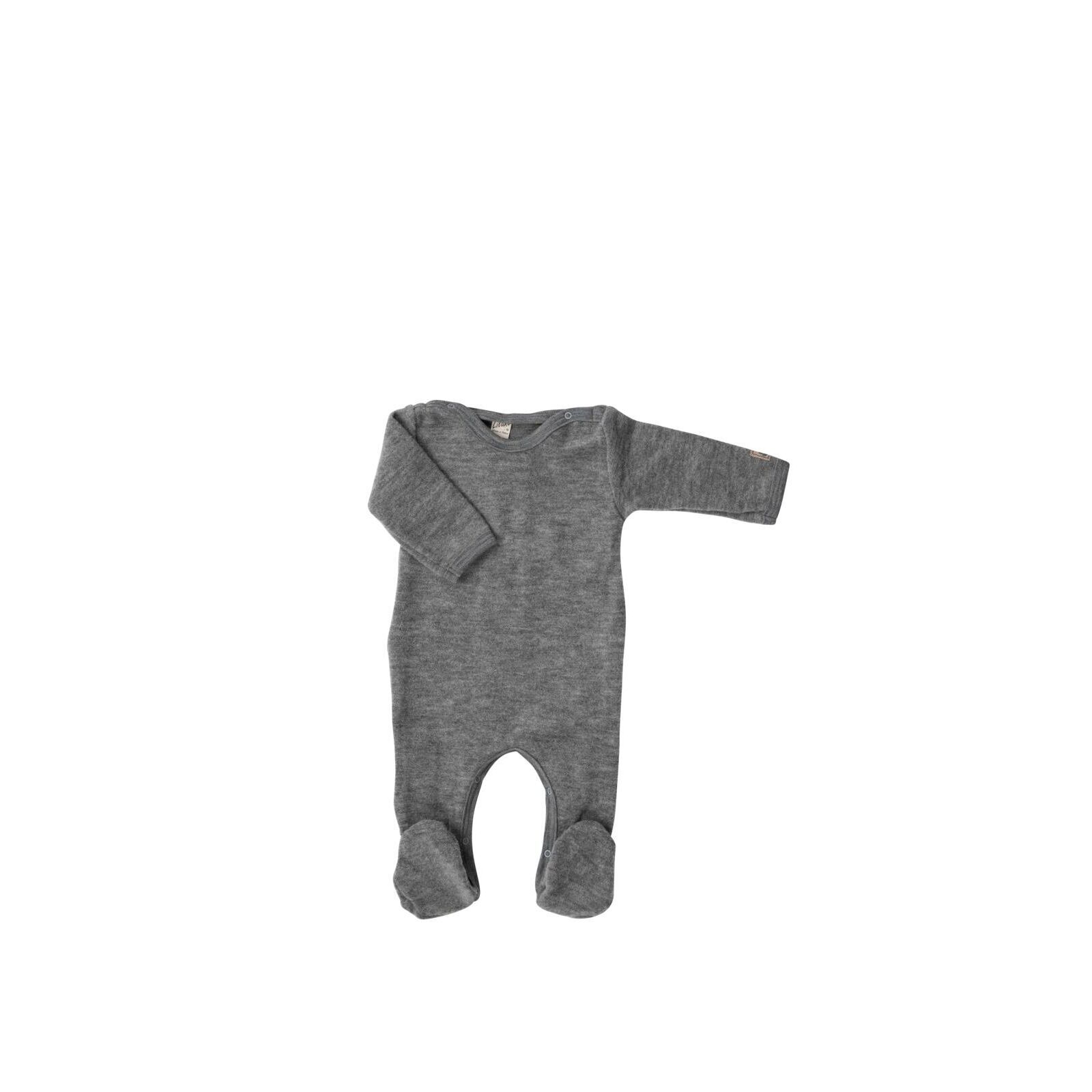 Lilano Baby Anzug mit Fu uni hellgrau 80