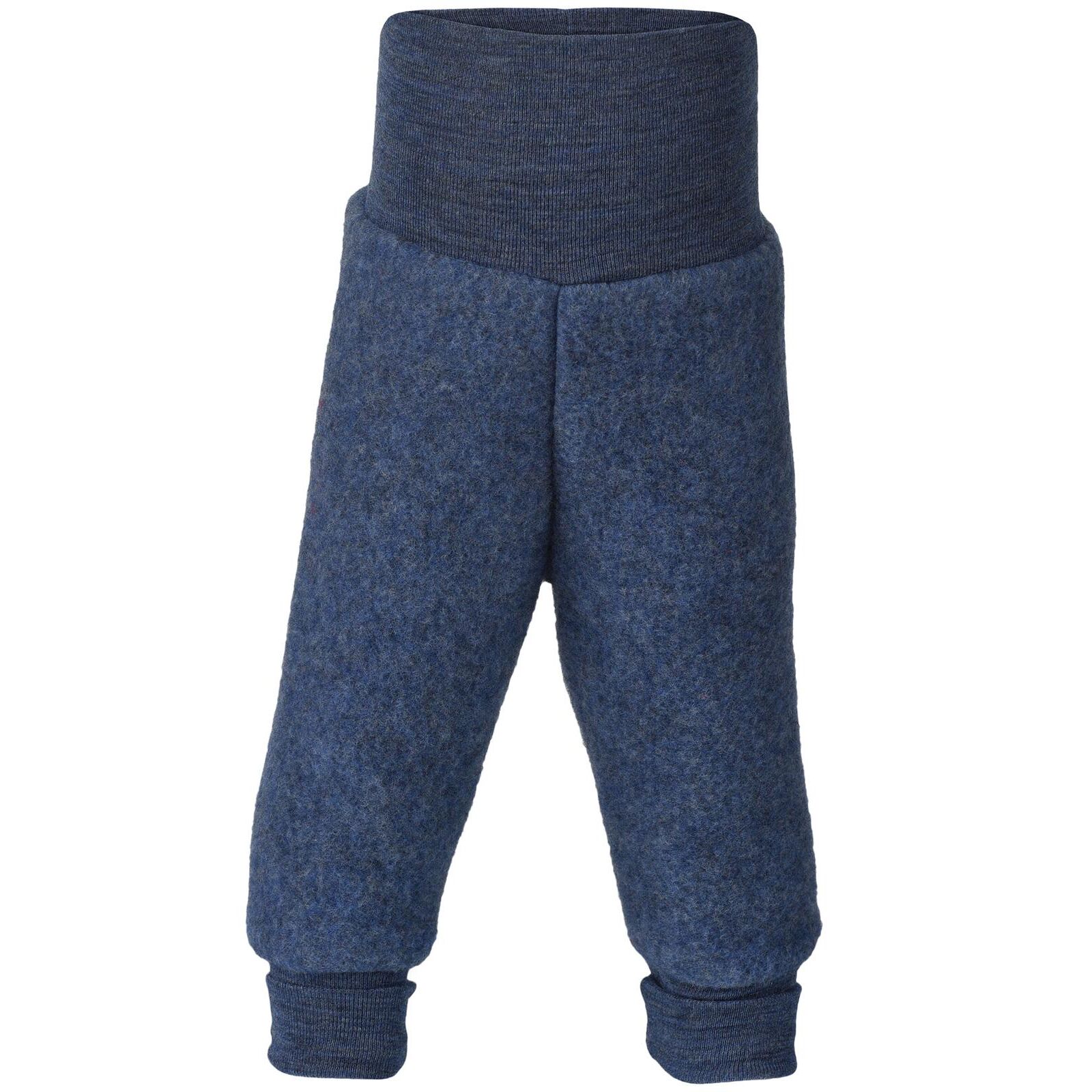 ENGEL Baby Hose mit Nabelbund Wollfleece blau melange 86/92