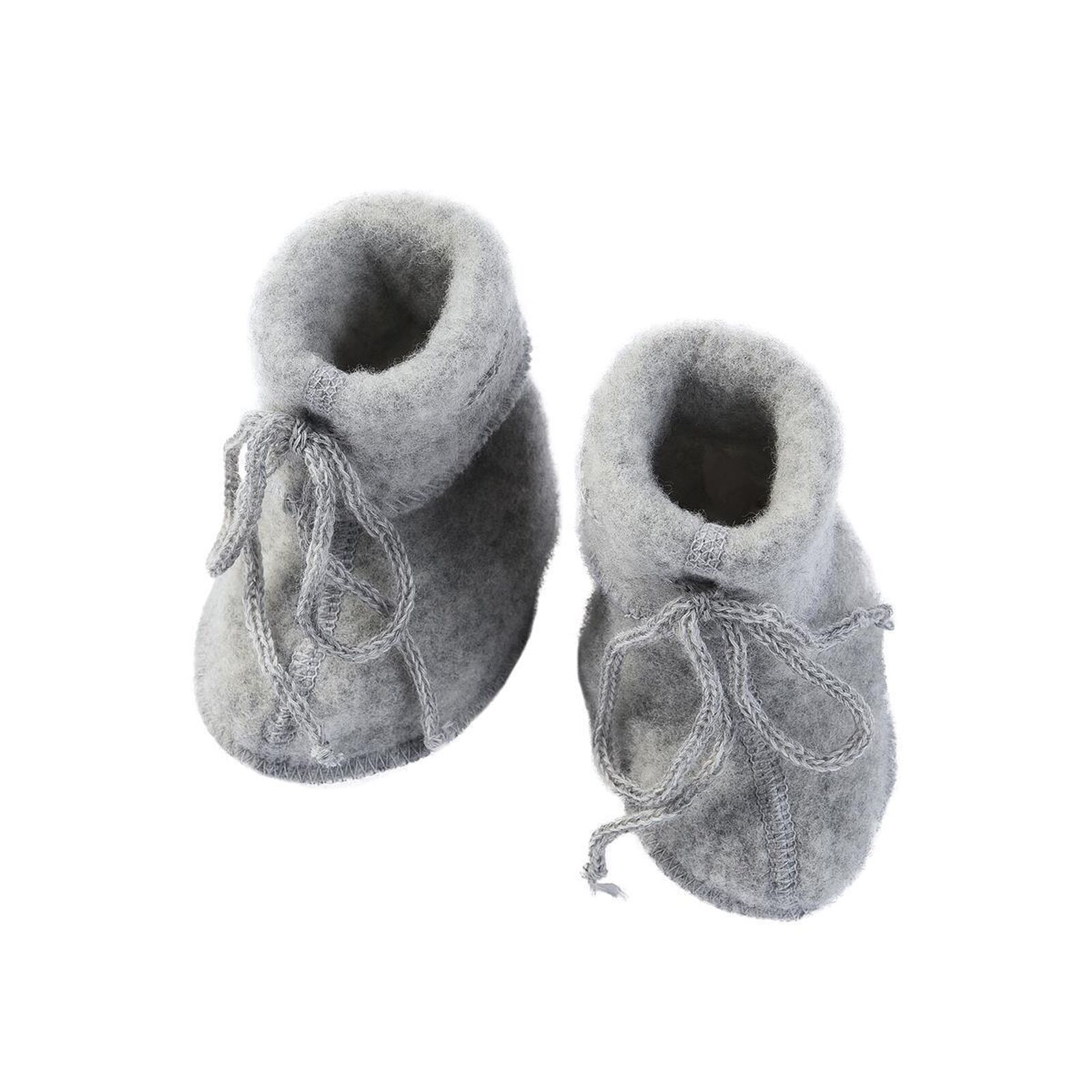 ENGEL Baby Schuhe Wollfleece hellgrau melange 1