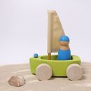 Grimms Holzspielzeug ein kleiner Strandsegler