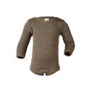 ENGEL Baby Body Langarm Uni walnuss 50/56