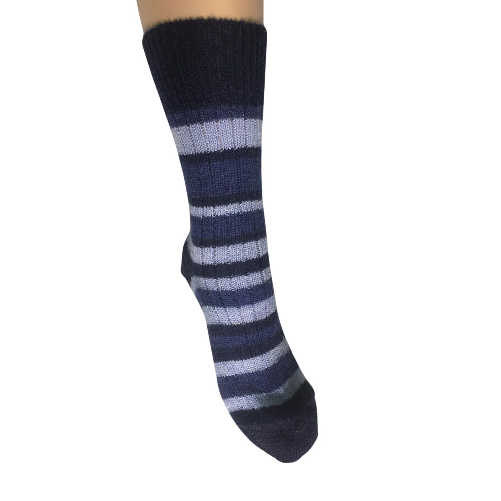 Hirsch Natur Damen/Herren Ringelstrumpf bluenote 38-39
