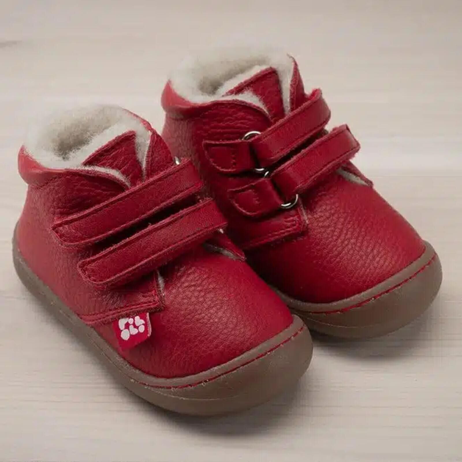 POLOLO Kinderschuh Nino Wollfutter Rot 20