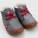 POLOLO Kinderschuh Juan Wollfutter Grau 27