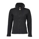 ENGEL Damen Jacke Wollfleece schwarz melange 34/36