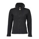 ENGEL Damen Jacke Wollfleece schwarz melange 38/40