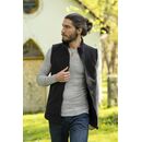 ENGEL Herren Weste Wollfleece schwarz melange 54/56