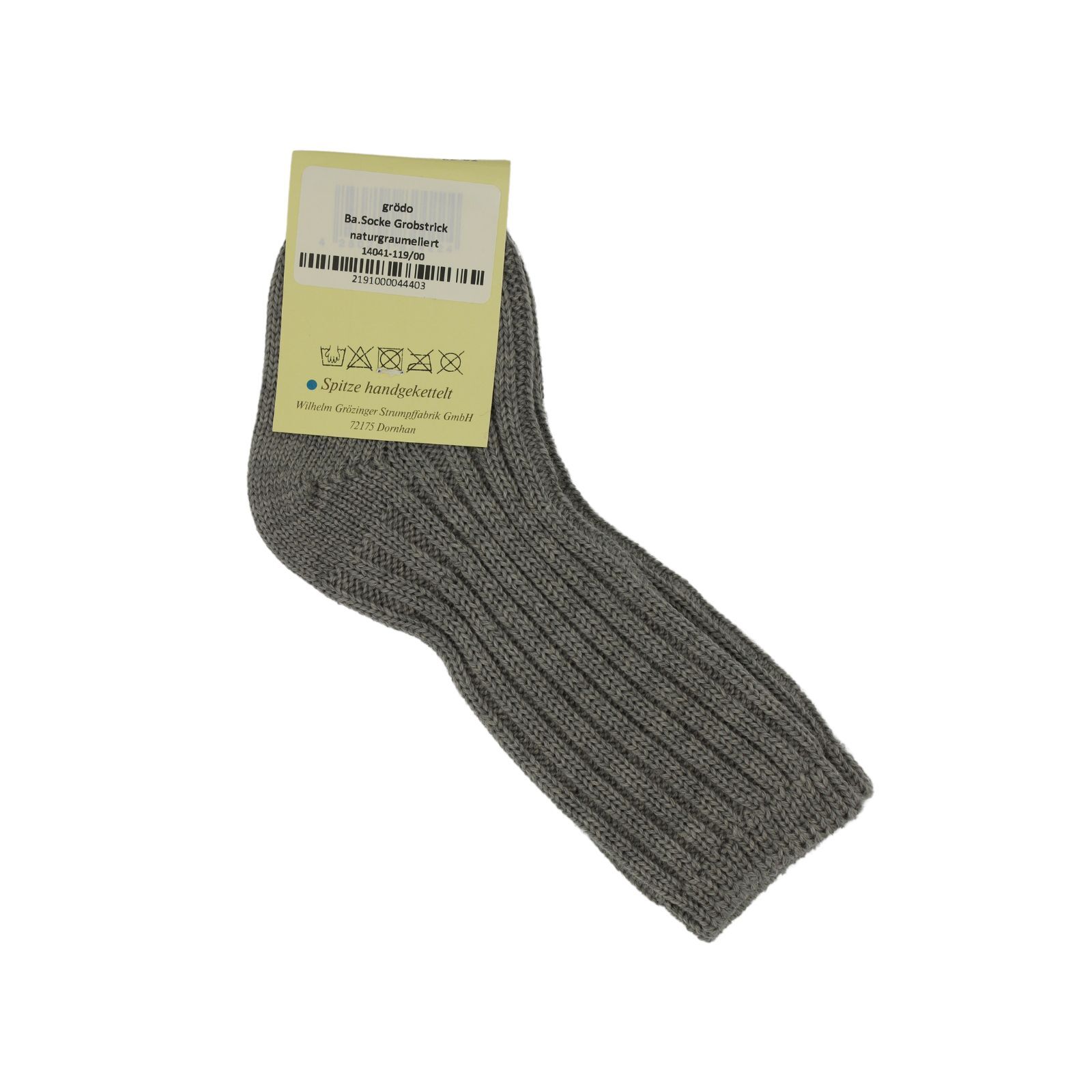 Grdo Baby Socke Wolle naturgraumeliert 68-74