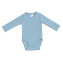 Leela Cotton Baby Body langarm taubenblau 86/92