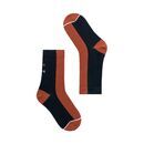 Socks BOOJUM navy / cinnamon orange / white 35-38
