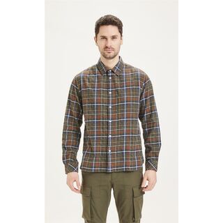 LARCH regular fit small checked flannel shirt Forrest...
