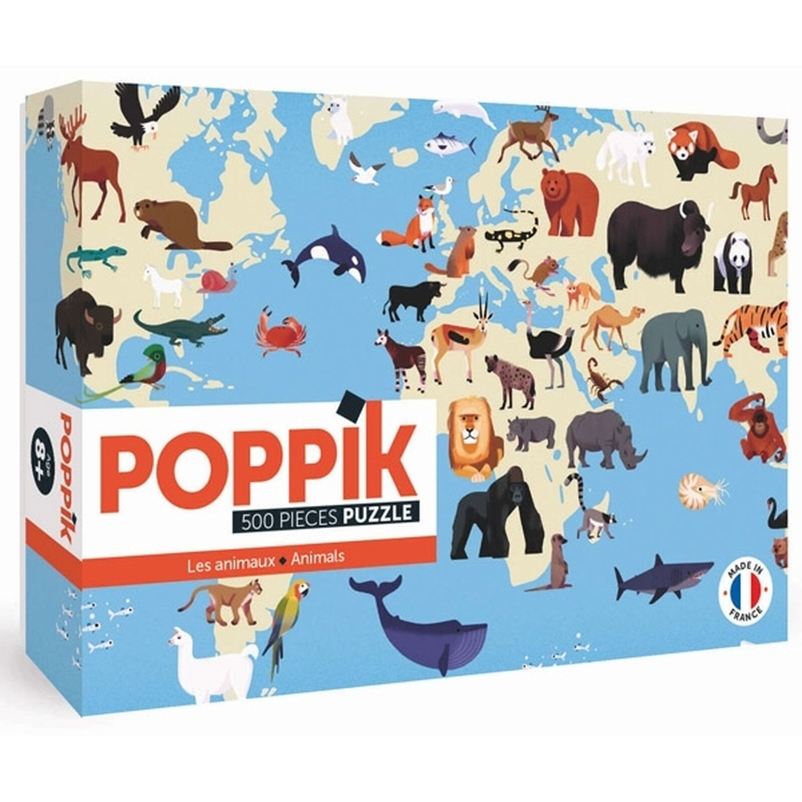 Poppik Puzzle Tiere der Welt (500 Teile)