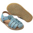 POLOLO Kinder Schuhe Sandale Ibiza Leder hellblau 32