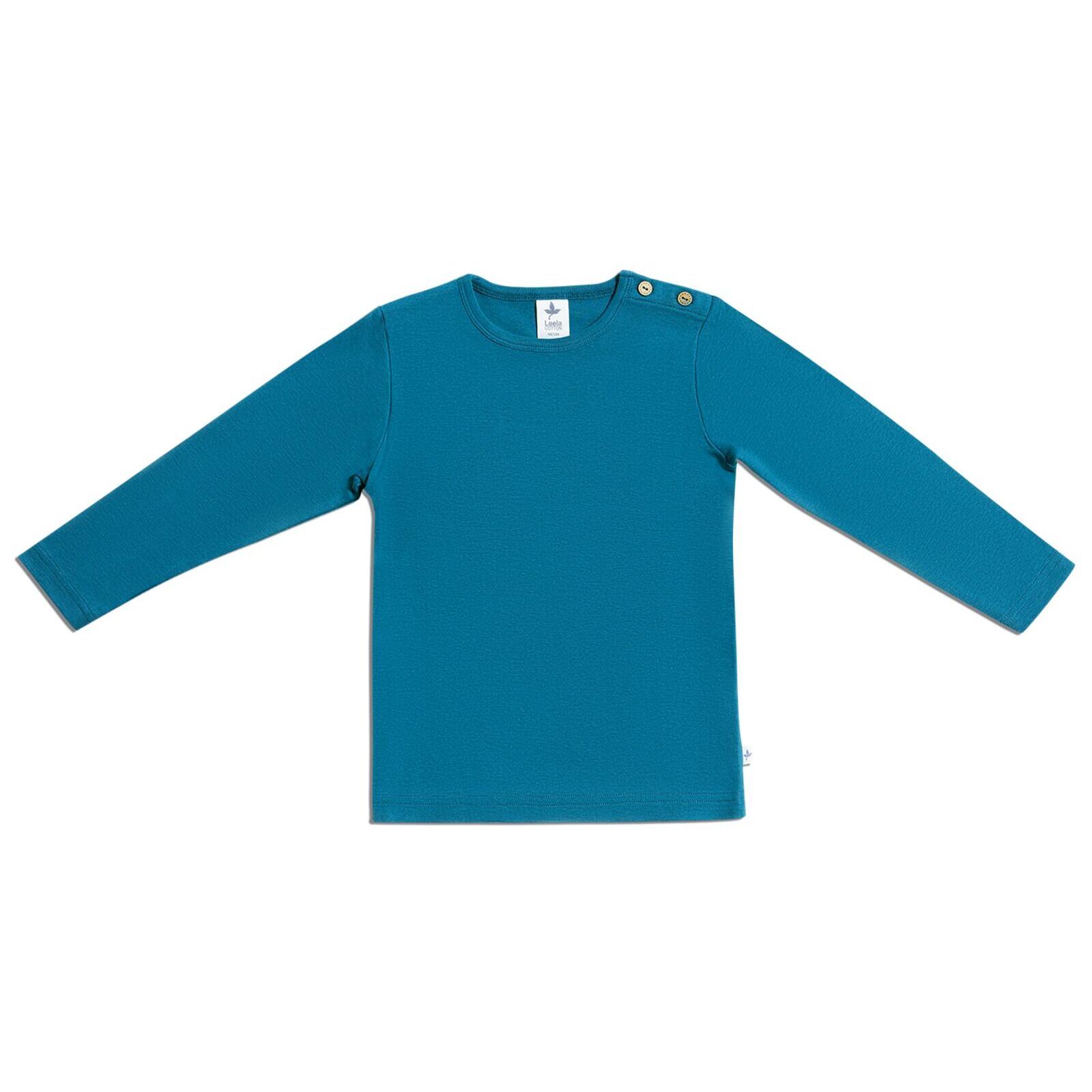 LeelaCotton Baby/Kinder Langarmshirt donaublau 98/104
