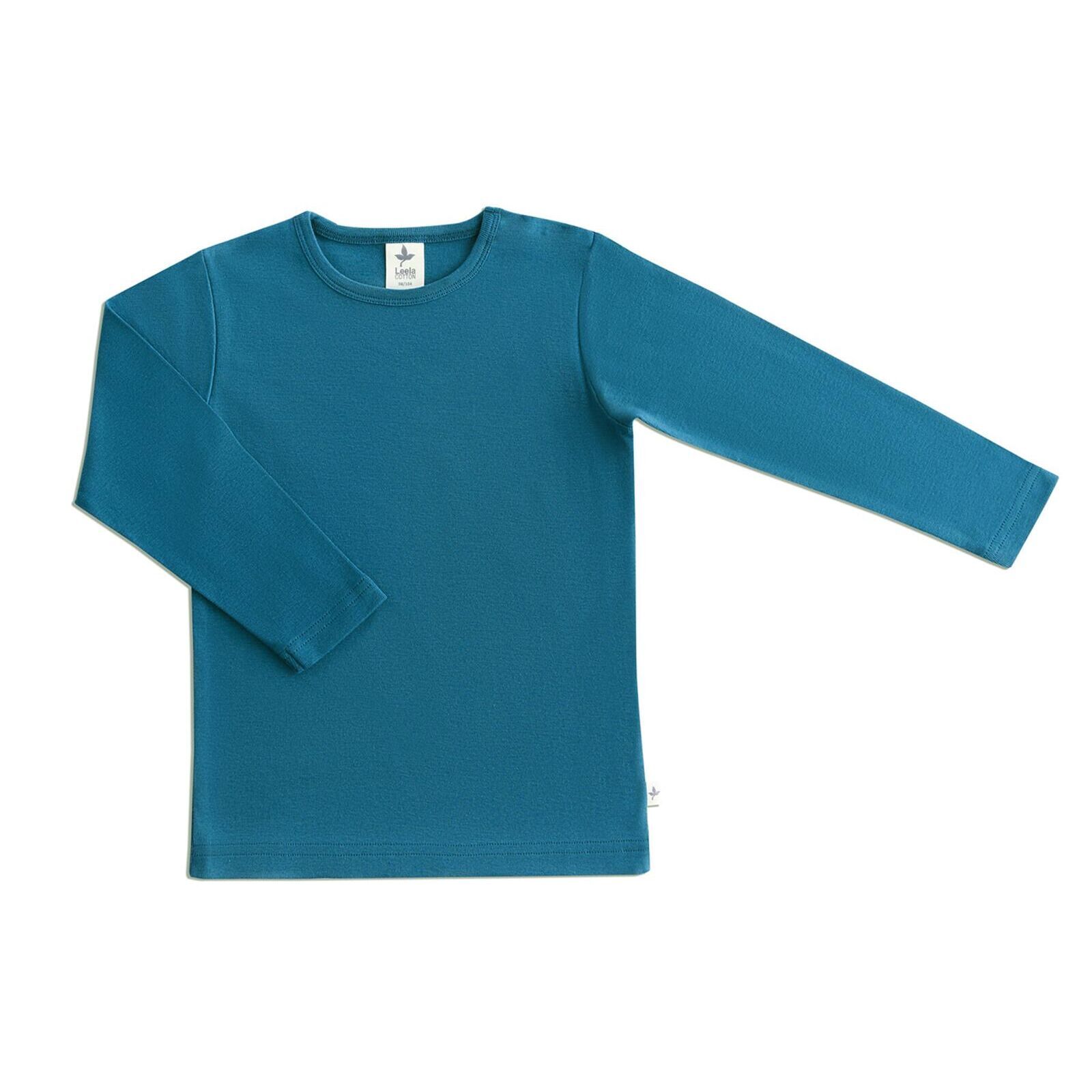 LeelaCotton Baby/Kinder Langarmshirt donaublau 128