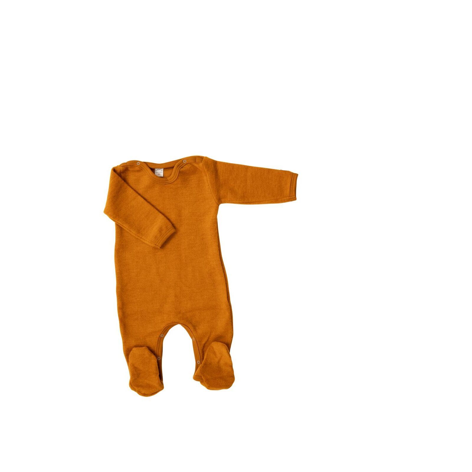 Lilano Baby Anzug mit Fu uni curry 56