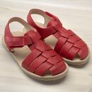 POLOLO Kinder Schuhe Sandale Ibiza Leder rot 34