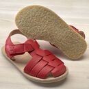 POLOLO Kinder Schuhe Sandale Ibiza Leder rot 34