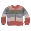 Strick-Jacke bunt geringelt 140