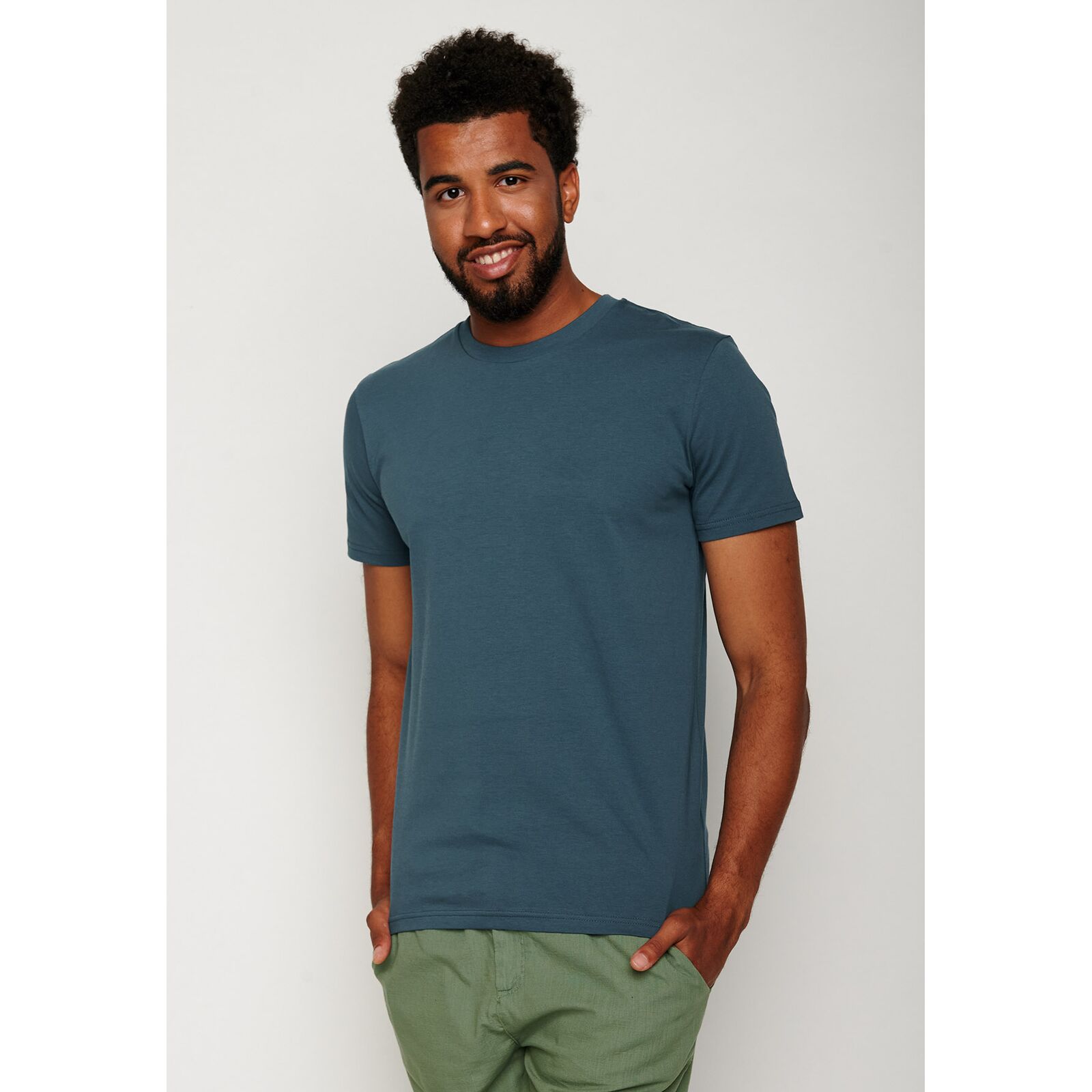 GREENBOMB Herren T-Shirt BASIC Guide blue stone XL